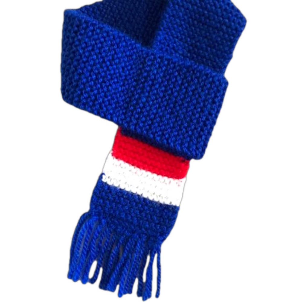 Patriotic Dog Scarf Hand Kniited